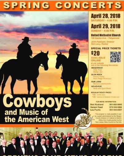 Among the most memorable of the concerts during John Palatucci's 33 years with the Orpheus Club Men's Chorus was this 2018 program of Western music, complete with cowboy hats.