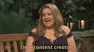 Aidy Bryant from SNL as a "content creator."