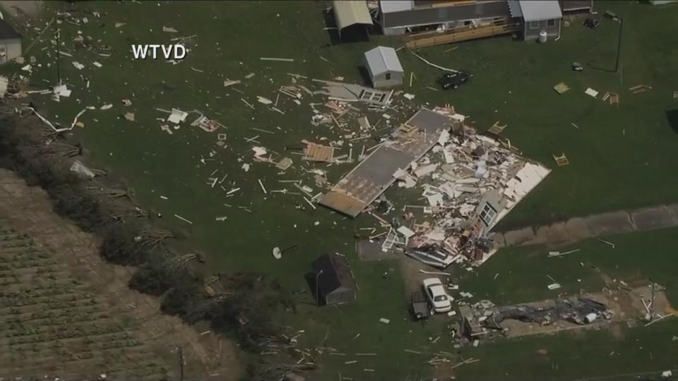 A tornado tore through part of North Carolina Wednesday afternoon, WTVD in Raleigh reports.