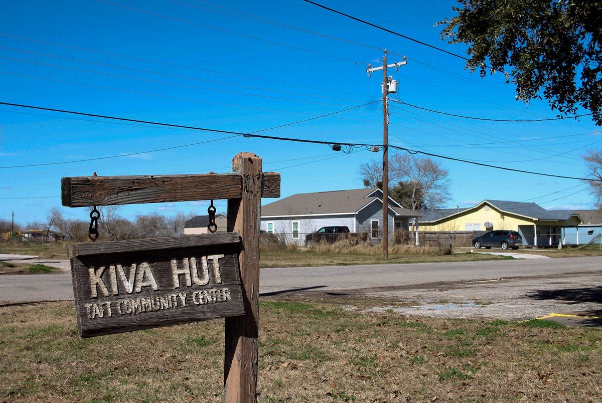 The Kiva Hut Community Center in Taft, Texas on Jan 26, 2024. The community center has been the town’s only early voting site for years. It won’t be available for early voters in March or in November following the passage of House Bill 1217. The new law is forcing the San Patricio County elections administrator to shut down four early voting locations.