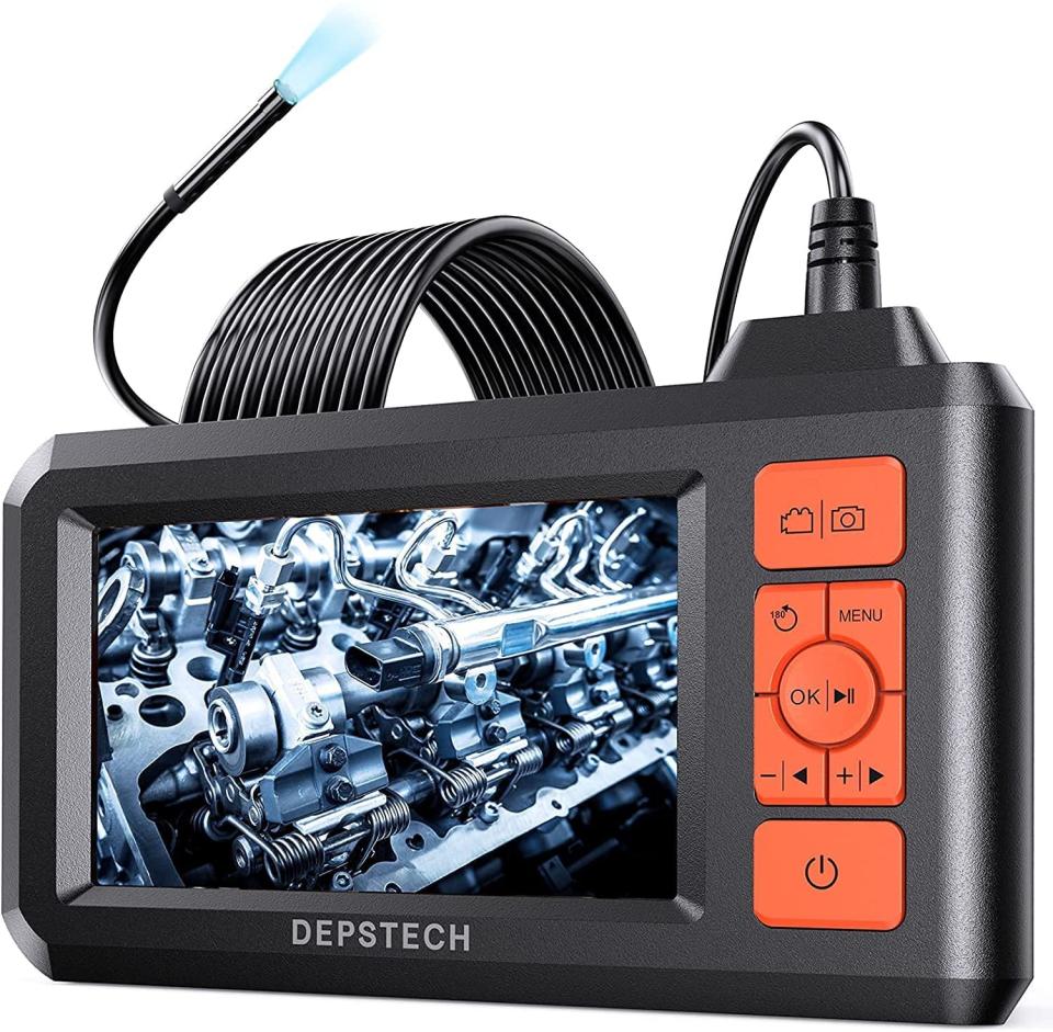 DEPSTECH Industrial Endoscope DS300 SL-Orange against white background.