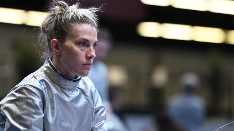 Olga Kharlan of Ukraine during the 2023 FIE Fencing World Championship, in Milan, Italy on 27 July 2023 - Tadashi Miyamoto/AFLO/Shutterstock