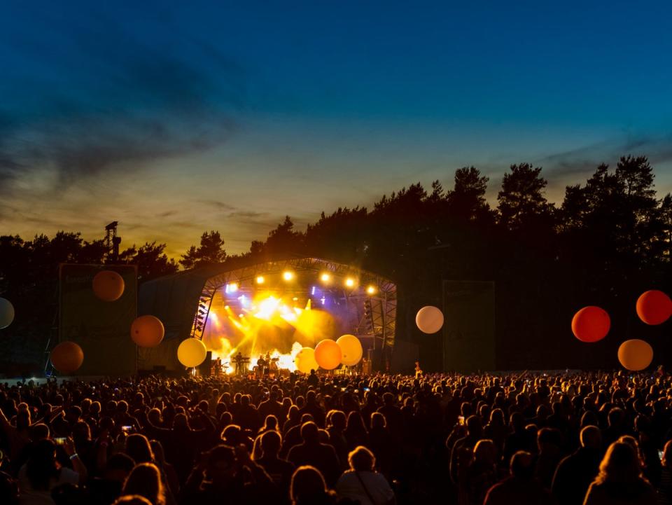 Nighttime at Forest Live festival (Press)