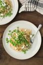 <p>This goat's cheese sauce is insanely tasty. Plus, this meal can literally be whipped up in a matter of minutes. </p><p>Get the <a href="https://naturallyella.com/pea-pasta-goat-cheese-sauce/" rel="nofollow noopener" target="_blank" data-ylk="slk:Pea Pasta with Goat's Cheese Sauce" class="link ">Pea Pasta with Goat's Cheese Sauce</a> recipe. </p><p>Recipe from <a href="https://naturallyella.com/" rel="nofollow noopener" target="_blank" data-ylk="slk:Naturally Ella" class="link ">Naturally Ella</a>. </p>