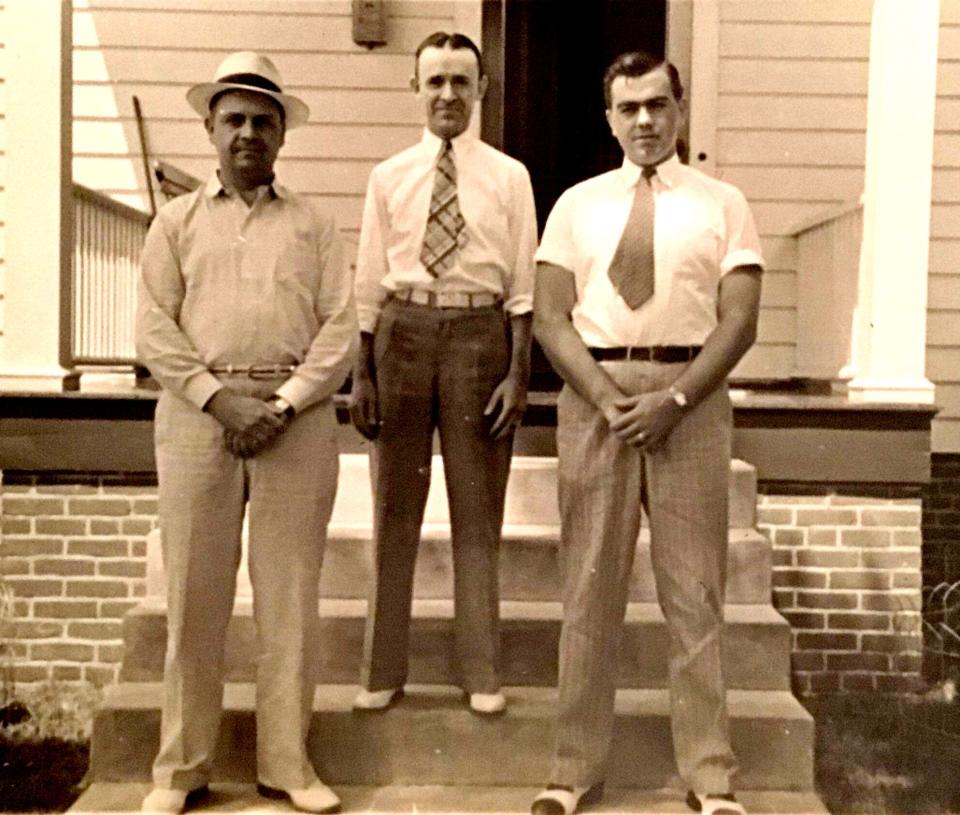 Elmer Herron, who was sheriff 1942-46, was mentioned at the beginning of a controversy about illegal gambling at the end of 1948.  He was a minority owner in The Trocadero, the Tri-State's top nightspot during that period. The other two men are unidentified.