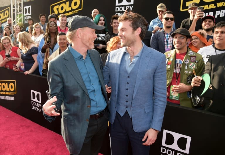 Ron Howard and Alden Ehrenreich attend the premiere of Disney Pictures and Lucasfilm's "Solo: A Star Wars Story" at the El Capitan Theatre on May 10, 2018 in Hollywood