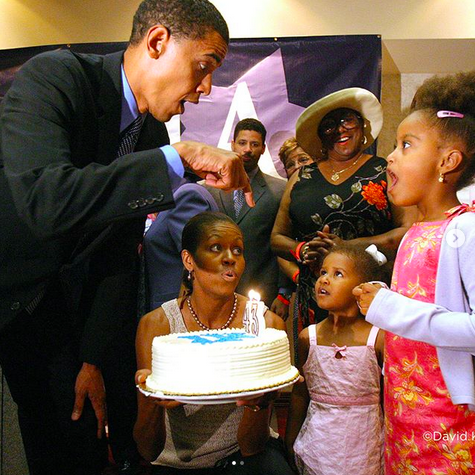 <p>“Another year older, but the same phenomenal guy I married nearly 25 years ago,” the former first lady captioned this sweet throwback of her hubby and their girls. “Happy birthday, @BarackObama — we love you so much!” (Photo: <a rel="nofollow noopener" href="https://www.instagram.com/p/BXYClOOg-IP/?hl=en&taken-by=michelleobama" target="_blank" data-ylk="slk:Michelle Obama via Instagram;elm:context_link;itc:0;sec:content-canvas" class="link ">Michelle Obama via Instagram</a>) </p>