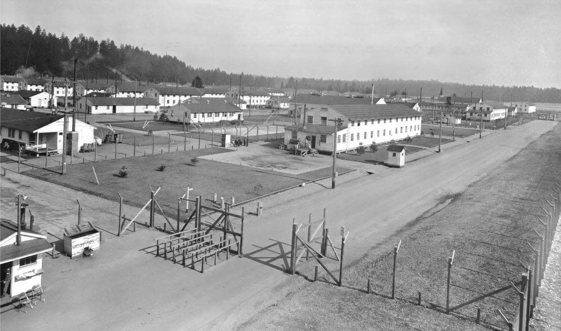 A prisoner of war camp at Fort Lewis in the 1940s. Courtesy/Lewis Army Museum