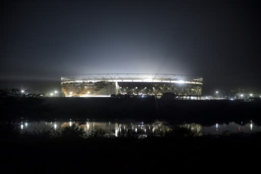 Construction workers in India have been rushing to complete the Sardar Patel Stadium for Donald Trump's visit