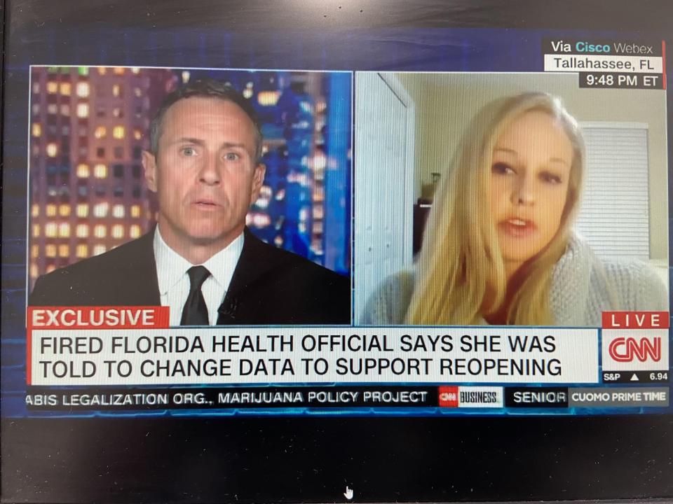 Fired Florida scientist Rebekah Jones painted an unflattering picture of the Florida Department of Health during her CNN appearance on the Chris Cuomo Prime Time show Friday night.