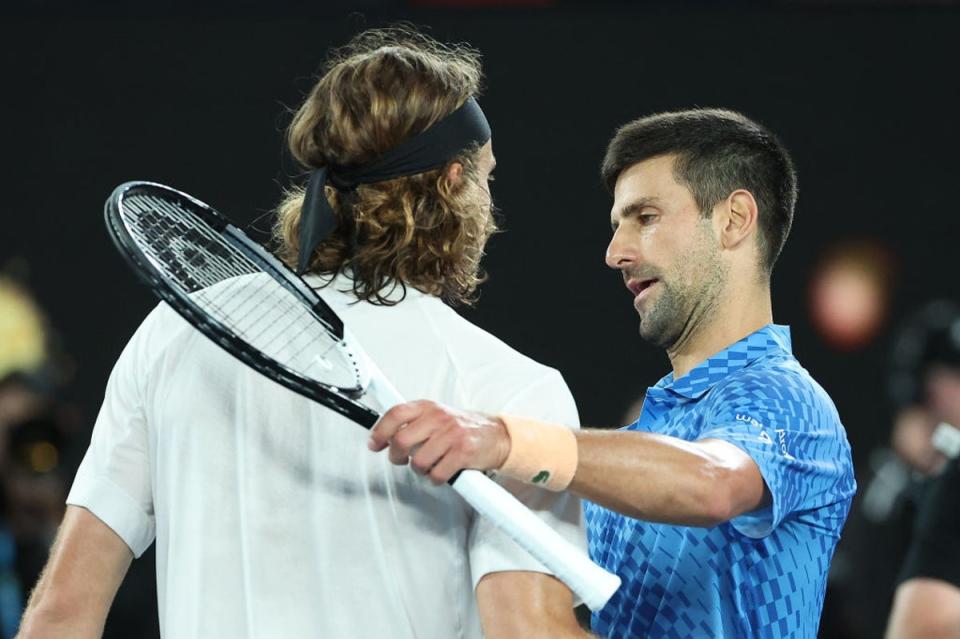 Djokovic was gracious to his opponent Tsitsipas after victory (Getty Images)
