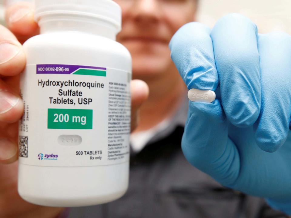 The drug hydroxychloroquine, pushed by Donald Trump and others in recent months as a possible Covid-19 treatment: REUTERS