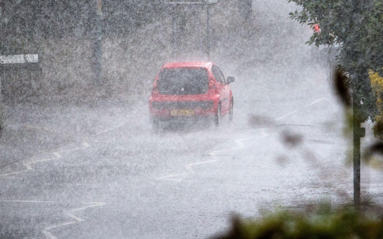 Heavy rain is already causing flooding in Chippenham, Wiltshire  - Alamy 