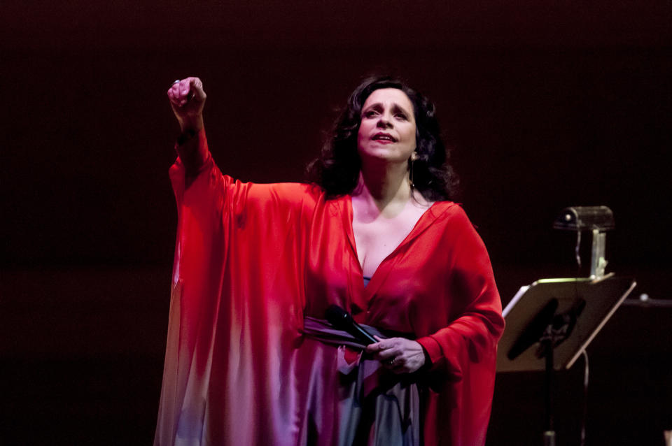 Gal Costa em performance no palco do Carnegie Hall, Nova York, em 24 de mar&#xe7;o de 2011 (Foto: Jack Vartoogian/Getty Images)