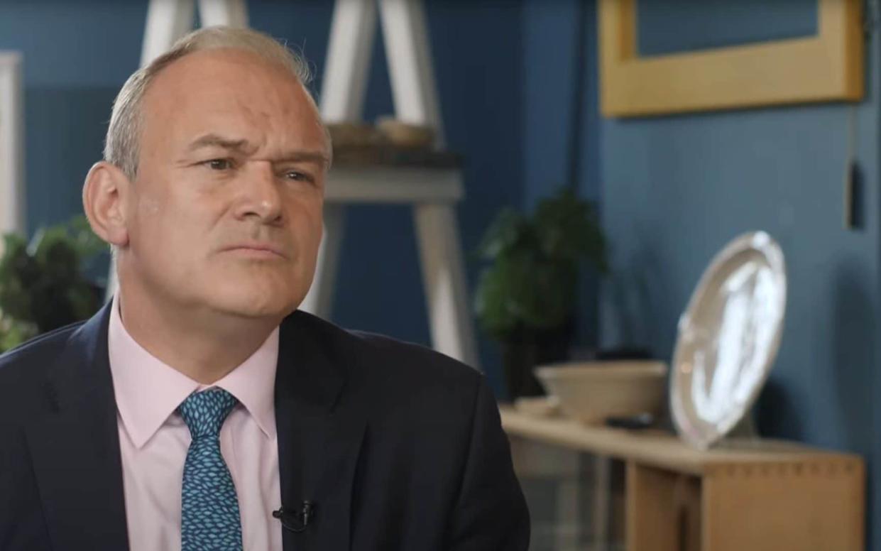 Ed Davey speaks to Sky news Politics Hub