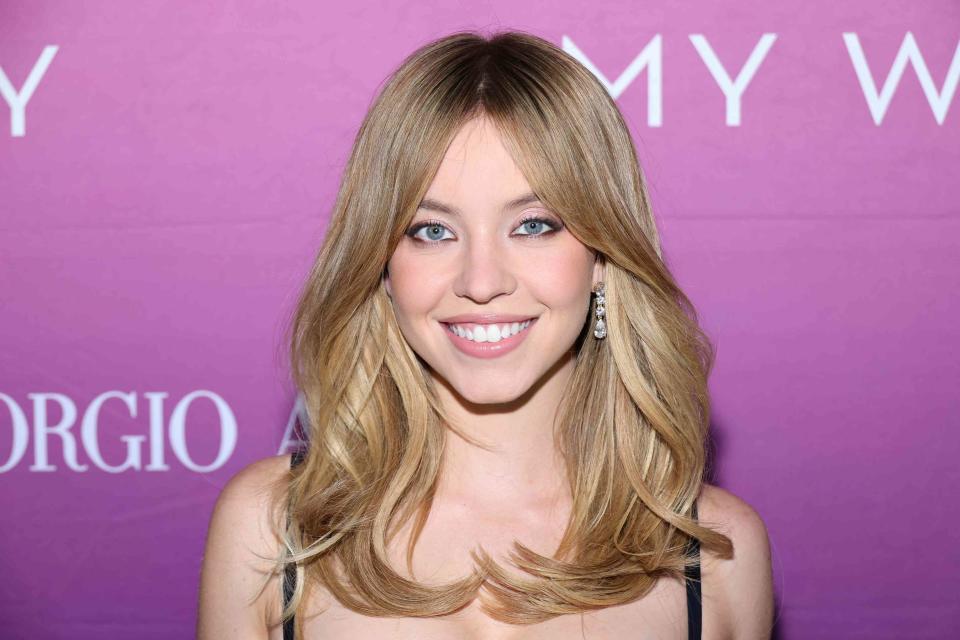 <p>Getty</p> Sydney Sweeney in April 2023