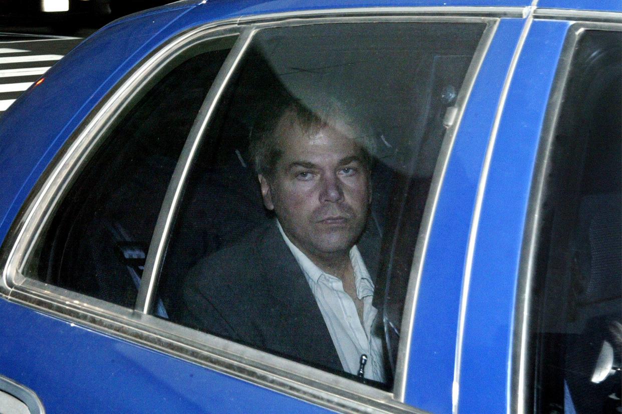 John Hinckley Jr. arrives at U.S. District Court in Washington, Nov 18, 2003. 