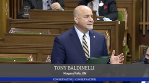 MP Tony Baldinelli on Canadian-made PPE during question period at the House of Commons