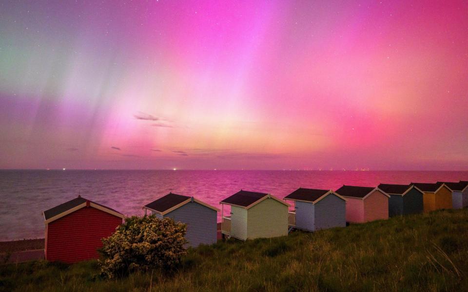 The Northern Lights were on display in Minster on Sea in Kent on Friday
