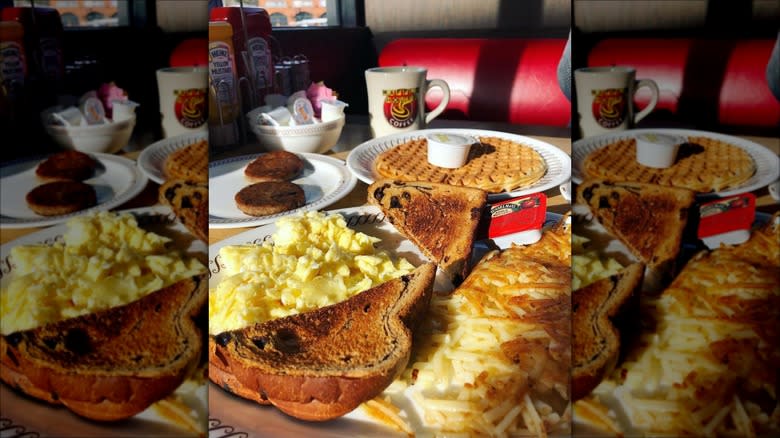 Breakfast dishes at Waffle House