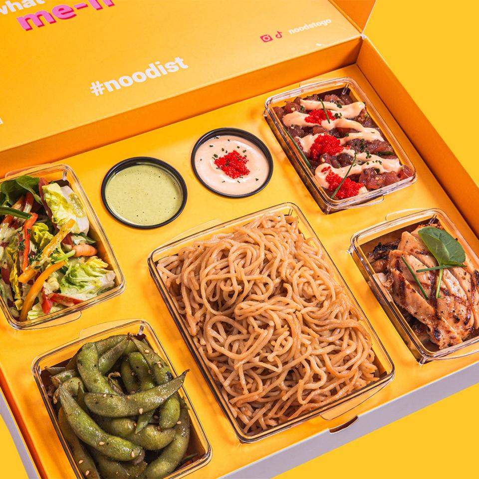 Noods' takeout and delivery will include garlic noodles and sides including tuna tartare and chili chicken wings.