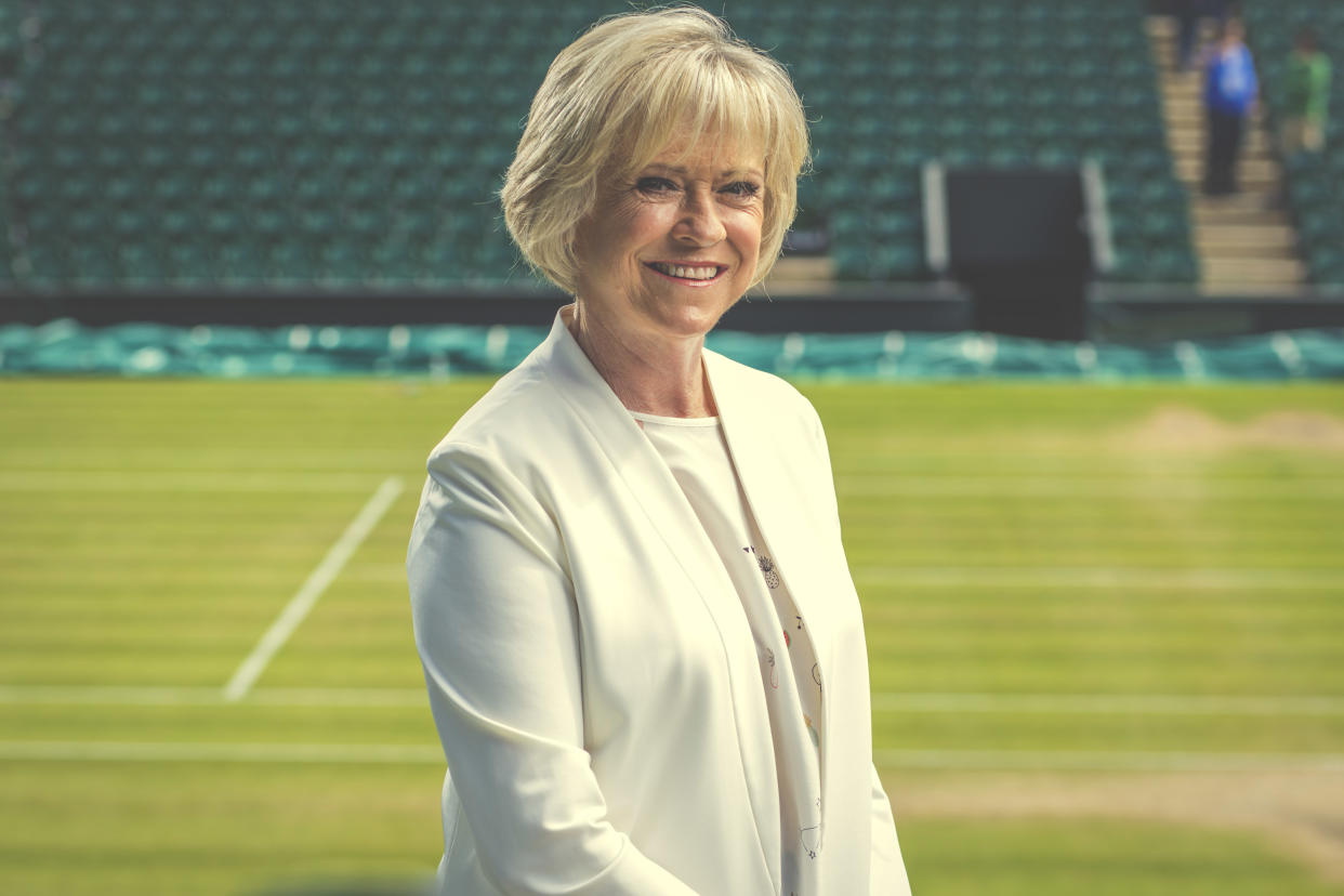 Sue Barker at Wimbledon