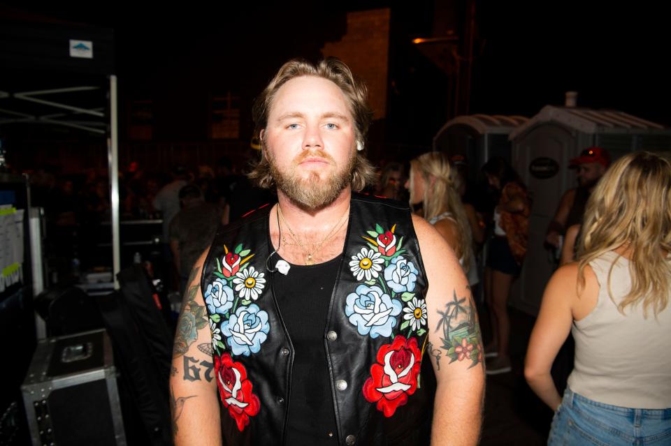 Ernest stands backstage at Hardy and Ernest’s Hixtape Party at Losers in Nashville , Tenn., Wednesday, Aug. 3, 2022.