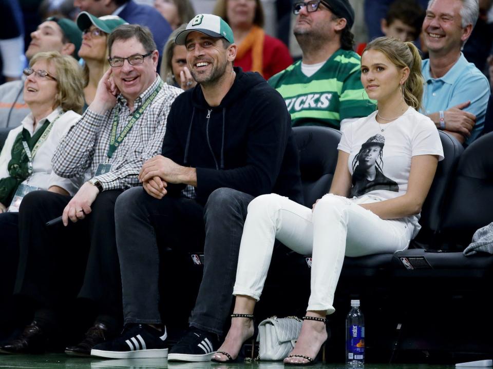 Aaron Rodgers and Mallory Edens.