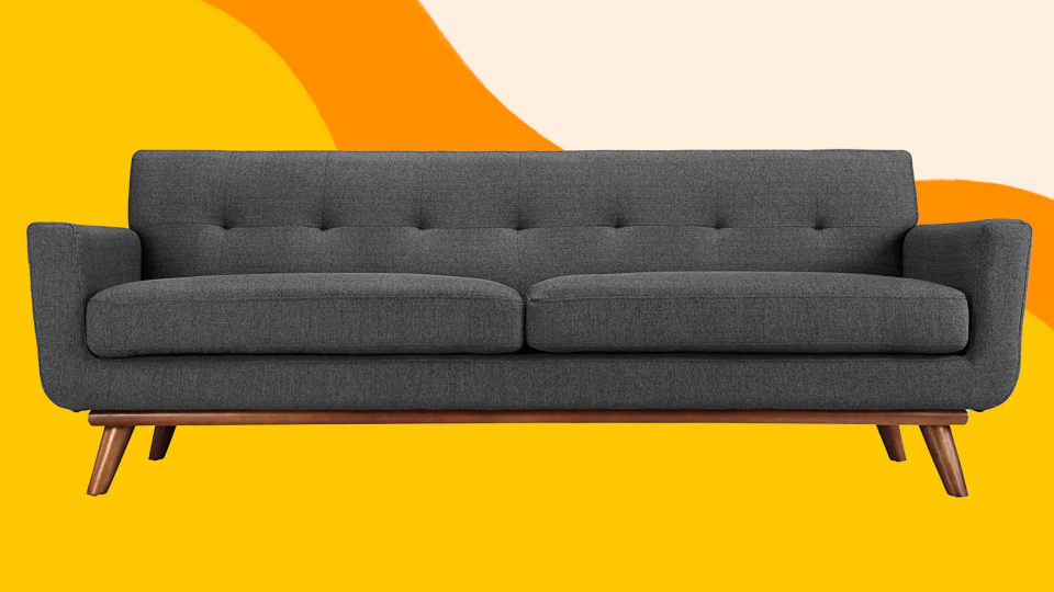 Not only does this spacious couch come in 12 different colors, but you can also pair it with a matching loveseat, armchair or ottoman.