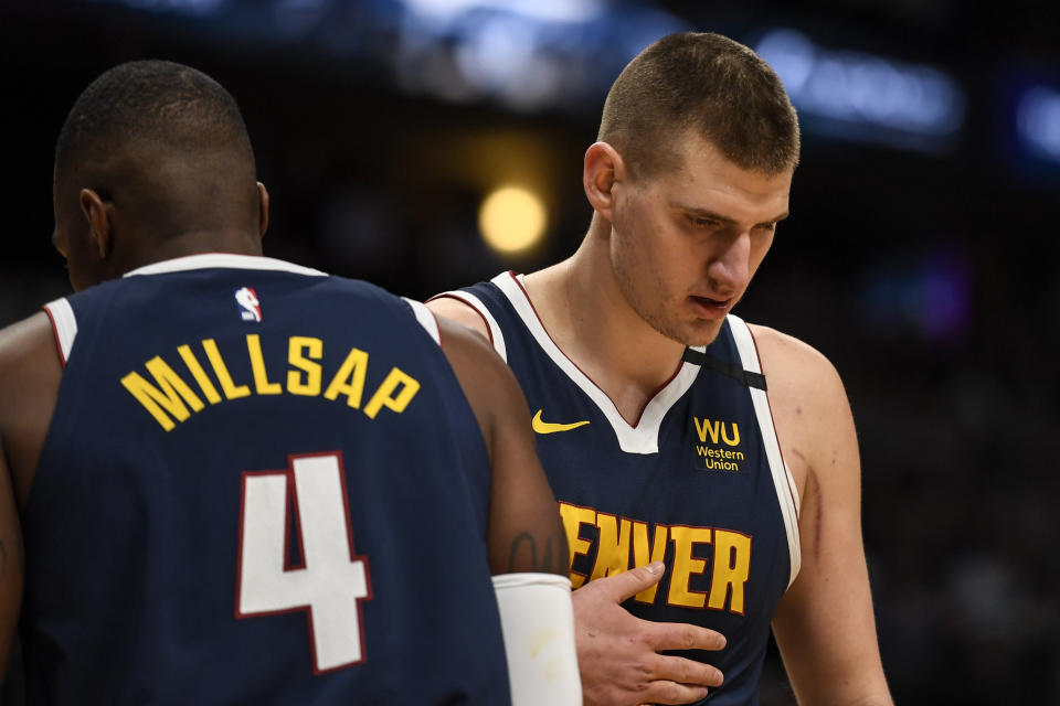 Nikola Jokic may be the best passing big man in NBA history. (AAron Ontiveroz/MediaNews Group/The Denver Post via Getty Images)