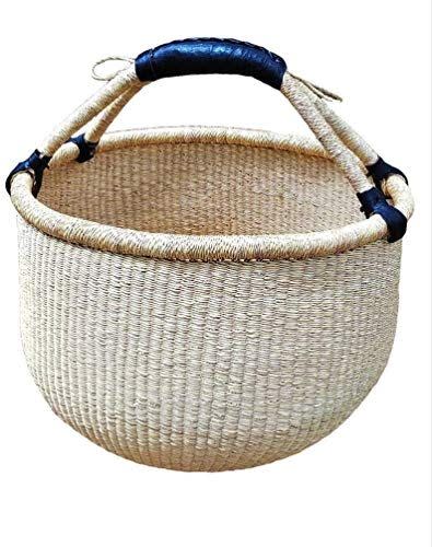 1) Handwoven Straw Basket