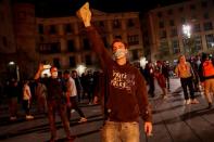 Protest against the closure of bars and gyms, amidst the coronavirus disease (COVID-19) outbreak, in Barcelona