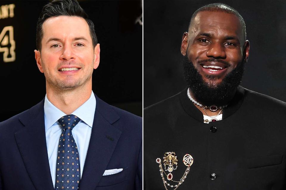 <p>Adam Pantozzi/NBAE via Getty; ABC/Getty</p> From Left: JJ Redick; and Lebron James