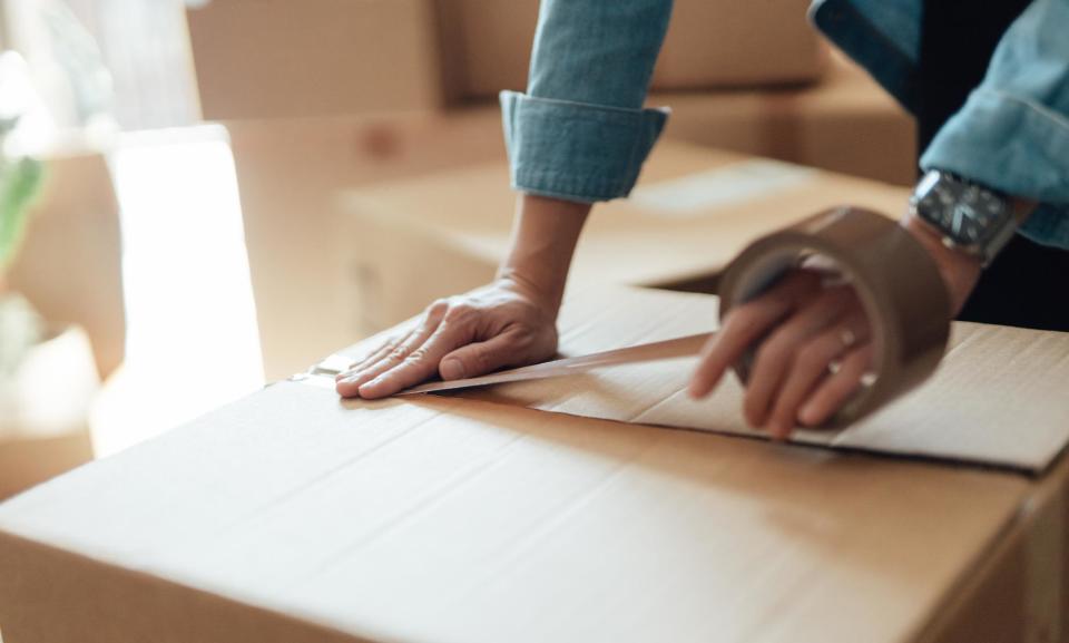 <span>DS Smith makes the cardboard boxes by retailers such as Amazon and Unilever.</span><span>Photograph: Oscar Wong/Getty Images</span>