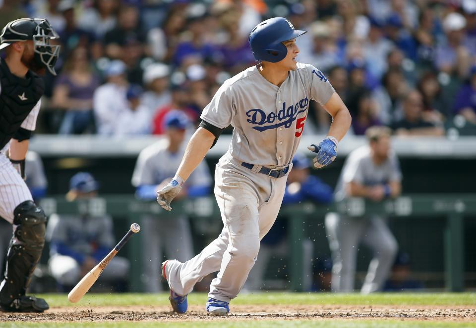 Corey Seager, who isn't 100 percent healthy, is one of the Dodgers' question marks. (Getty Images)