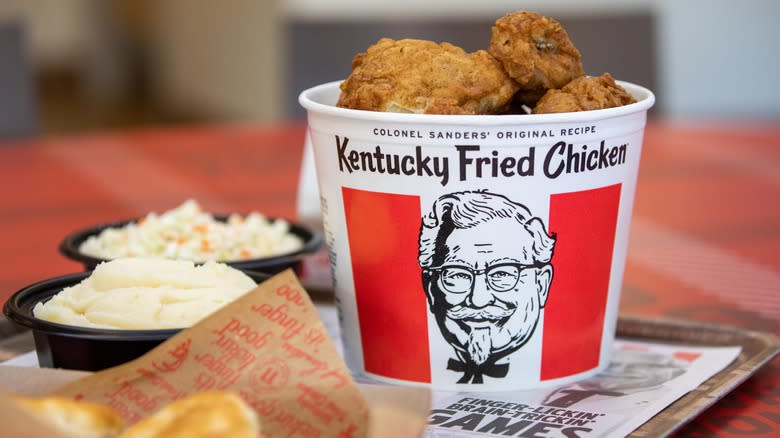 KFC bucket of chicken 