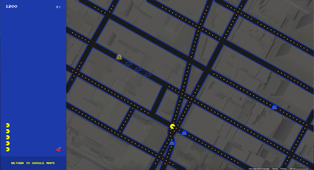 Run from Ghosts in Real Cemeteries with Google Maps Pac-Man