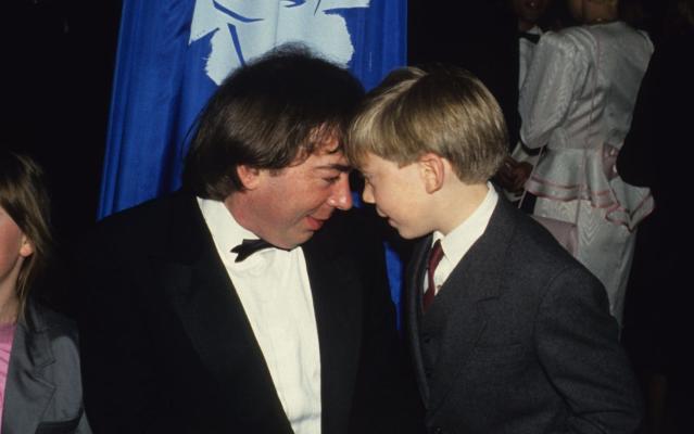 Andrew Lloyd Webber with his son Nicholas in 1989 