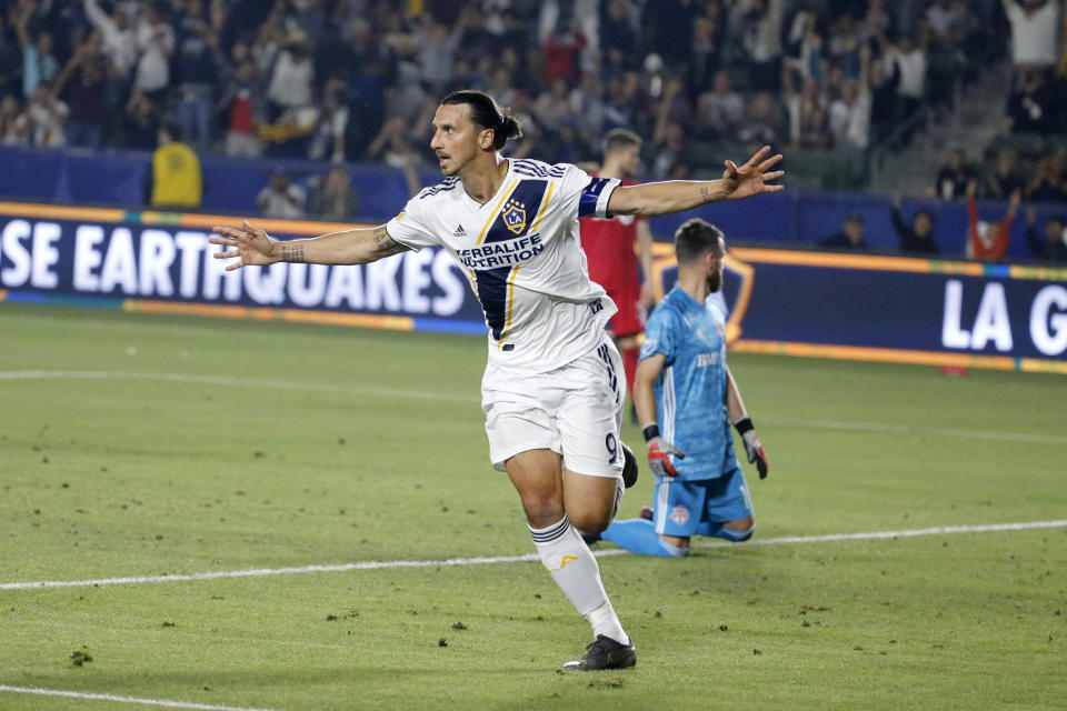 LA Galaxy forward Zlatan Ibrahimovic.