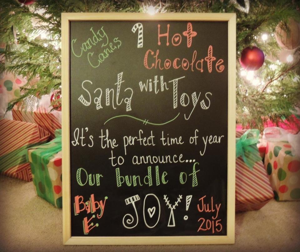 From baby bumps dressed in holiday lights to ugly-sweater parties, get inspired by these genius Christmas pregnancy announcement ideas submitted by happy parents-to-be.