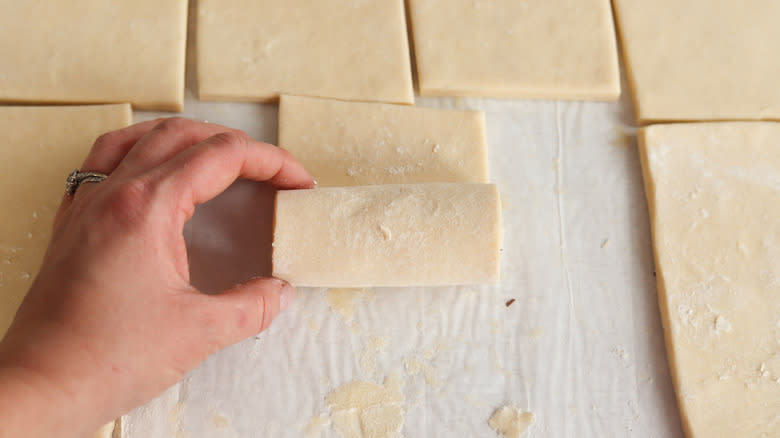 rolled croissant dough