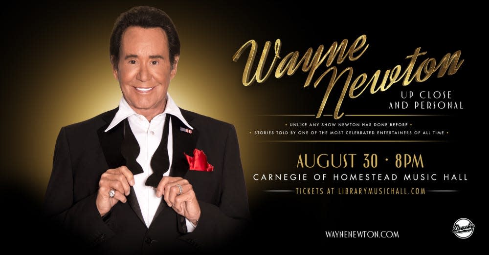 Poster for the Wayne Newton concert in Munhall.