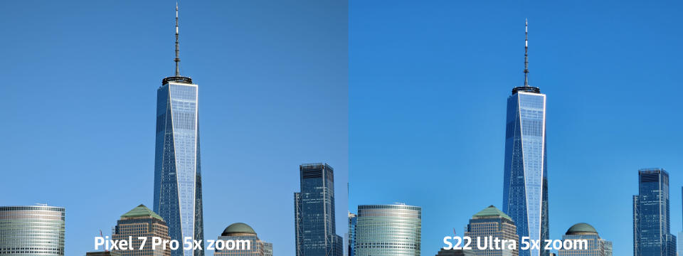 <p>Pixel 7 Pro 5x zoom vs S22 ultra</p>
