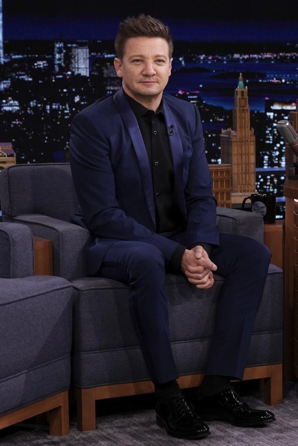 jeremy renner during an interview on monday, november 22, 2021