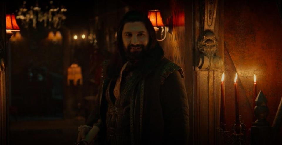 Nandor standing in the hallway of his house in "What We Do in the Shadows"