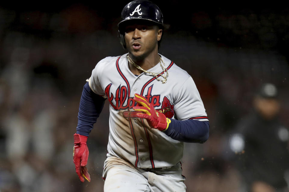 Ozzie Albies has boatloads of potential — but a lot of risk, too. (AP Photo/Scot Tucker)