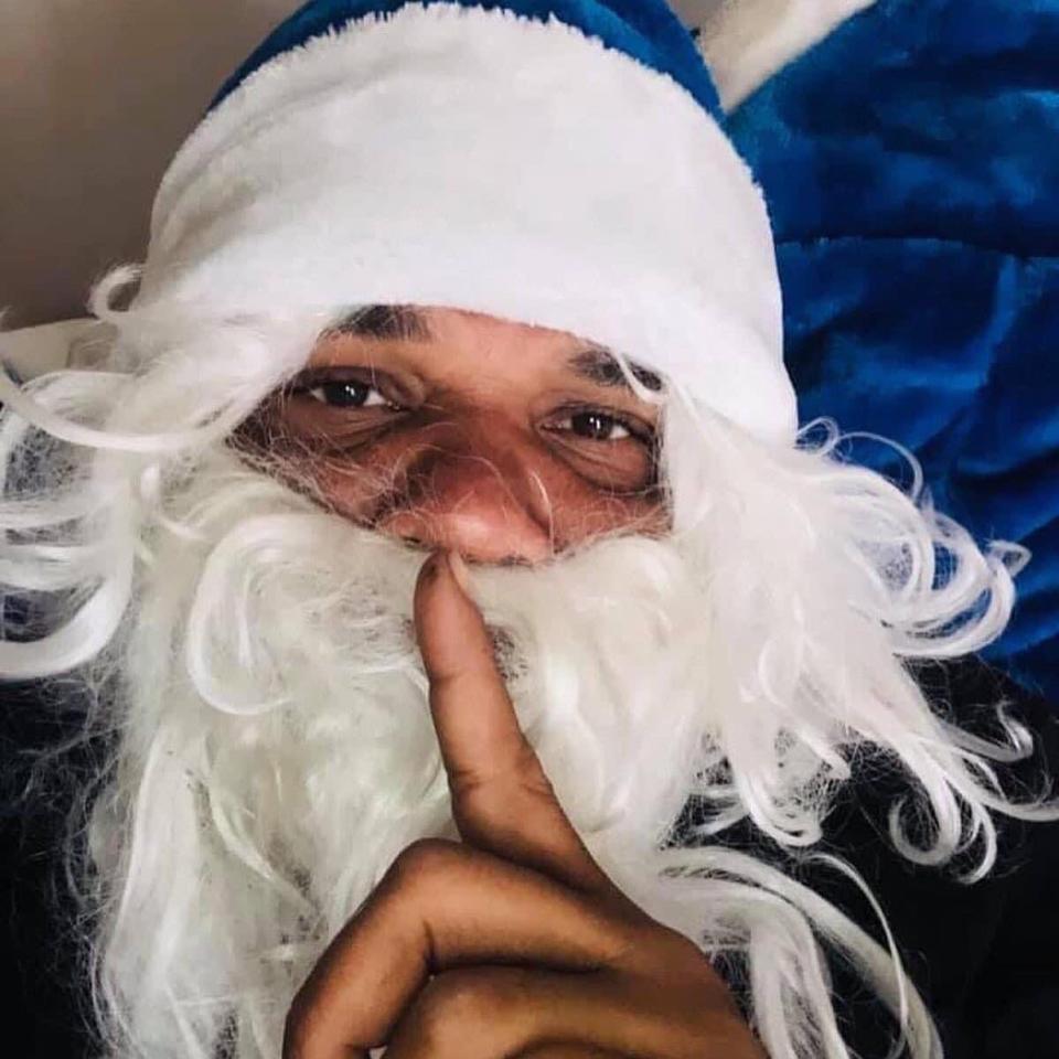 Bristol Borough activist Morris Derry, dresses as "Homie Claus," who picks up donations from residents and delivers them to the homeless in Bucks County and Philadelphia. The donation drive culminates with the "Winters With the Homeless" event on Saturday, Dec. 24 in Philadelphia.