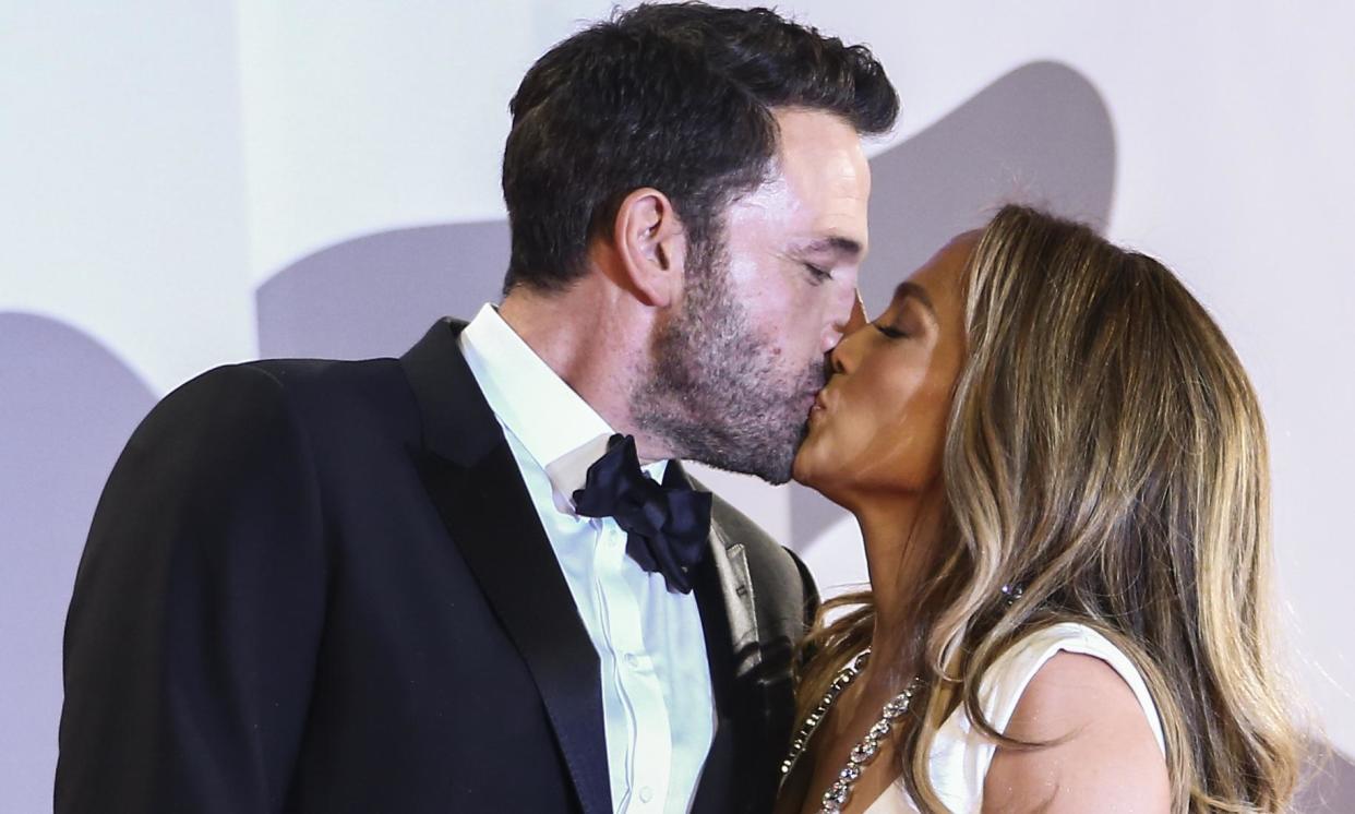 <span>Jennifer Lopez and Ben Affleck in September 2021. The couple have since filed for divorce.</span><span>Photograph: Joel C Ryan/Invision/AP</span>