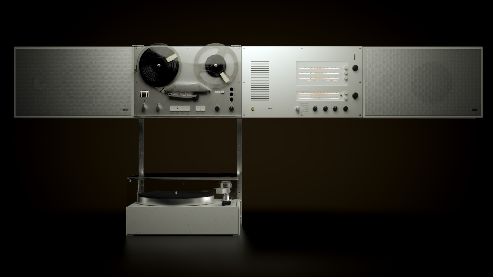 Dieter Rams' original 1965 Wandanlage stereo system.