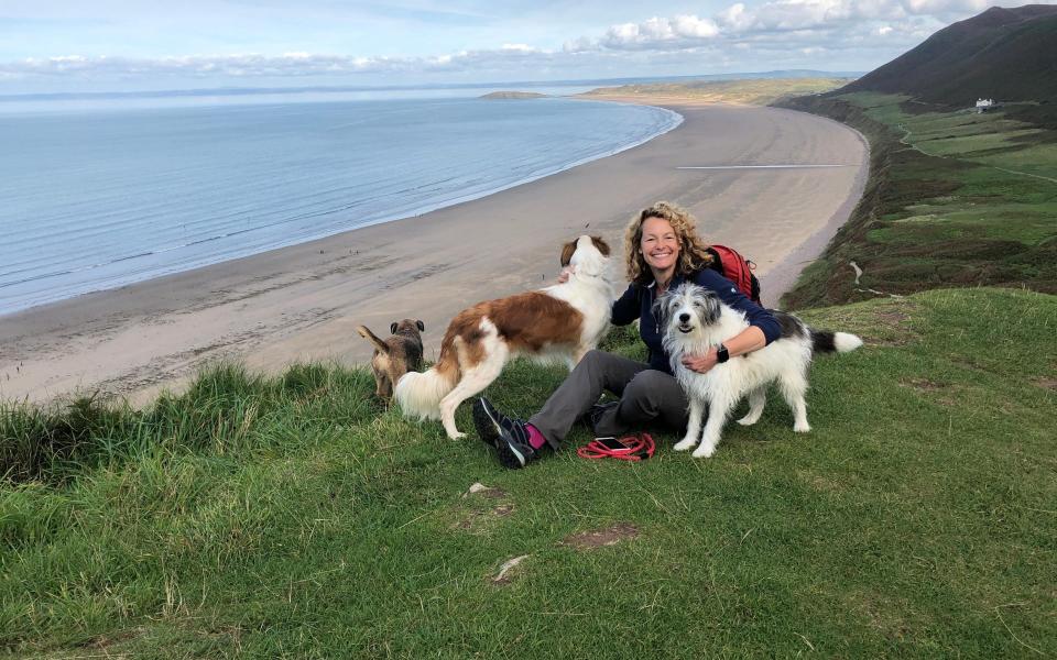 Kate Humble with her dogs - Channel 5